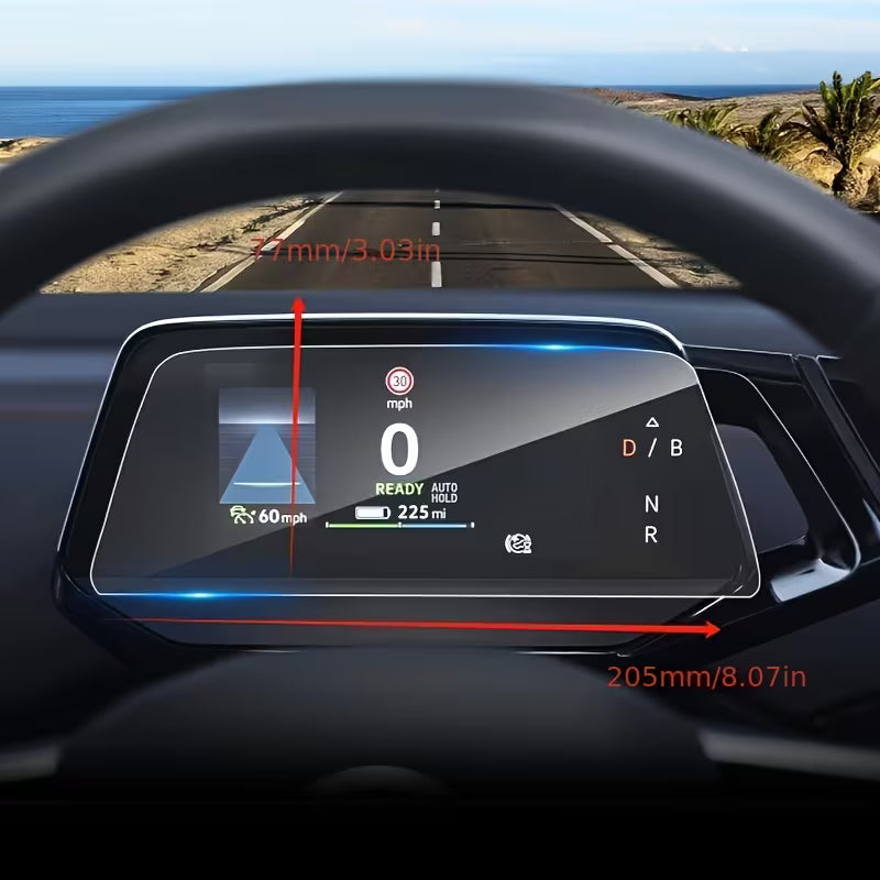 VW ID3 -virtuaalikojelautaan ja nopeusmittariin.