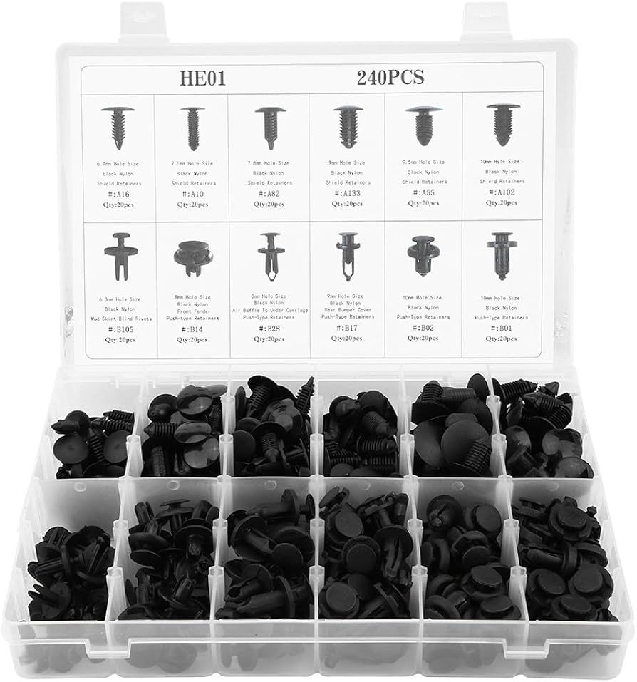 Automotive trim clips (240 pieces)