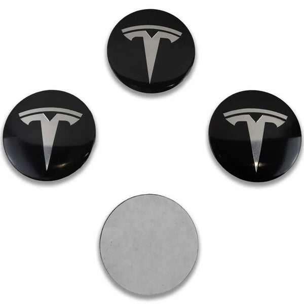 Middelste badges met Tesla-logo om op de velgen te plakken